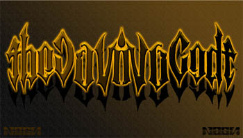 This is a mirror ambigram the davinci code